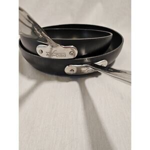 All-Clad Nonstick 10" And 8" Frying Pans Lot Of 2 - Top Edges Scratched See Pics